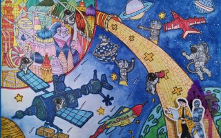 信息科技画 33张科技与传承 科技科幻绘画获奖素材