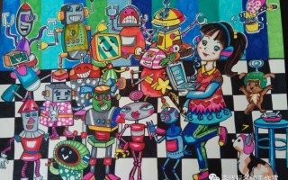 画科技感机器人 33张科技与传承 科技科幻绘画获奖素材